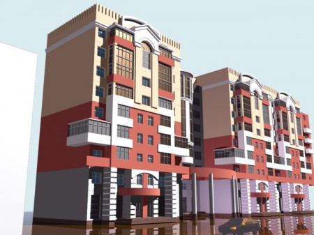 Жилой дом по улице Коммунистической, на месте бывшего роддома